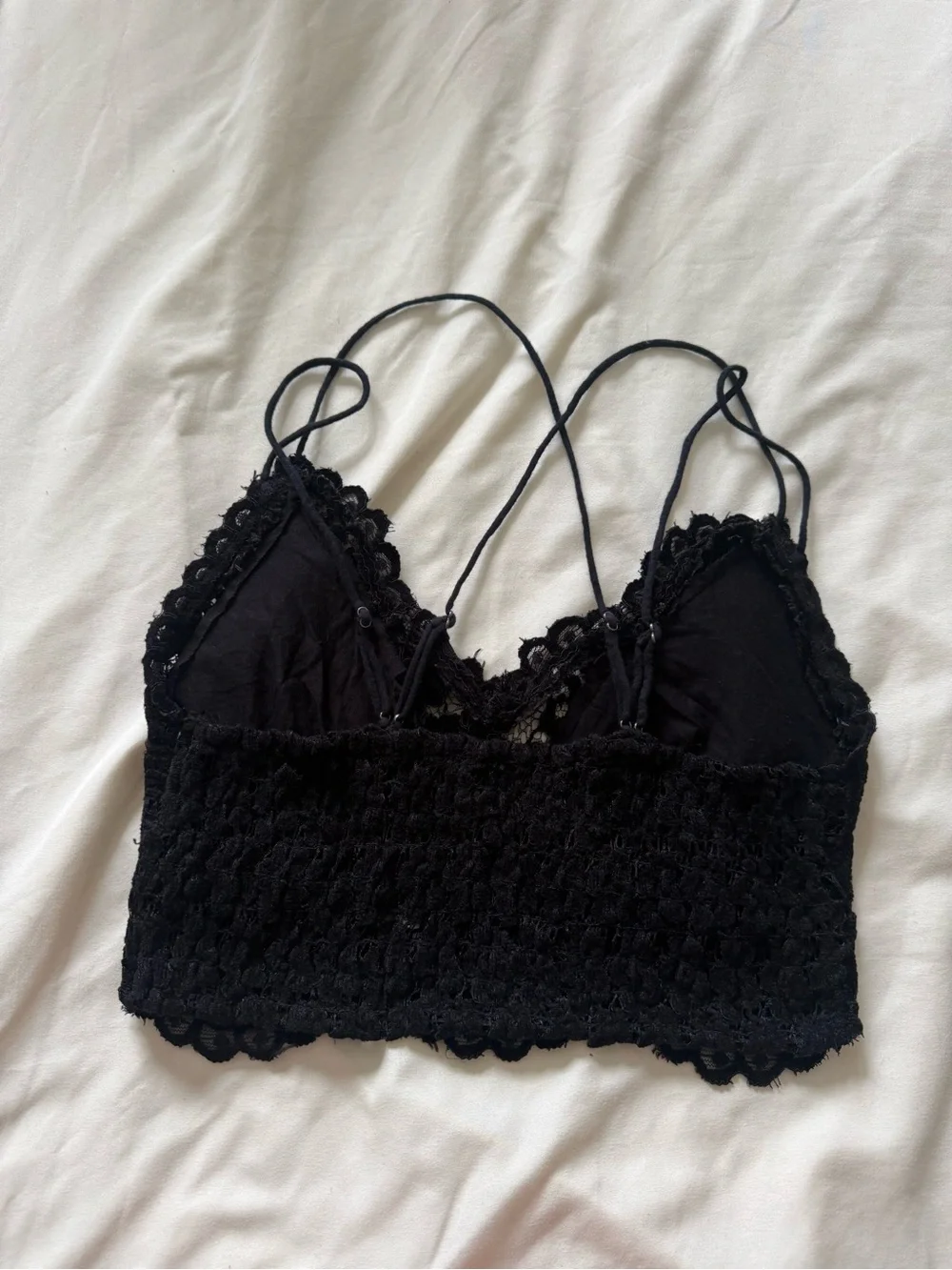 Free People | Black Velvet Lace Bralette | S